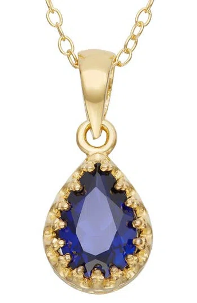 Fzn Teardrop Pendant Necklace In Blue