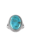 Fzn Turquoise Ring In Turquoise/silver