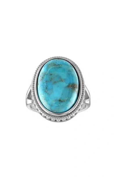 Fzn Turquoise Ring In Turquoise/silver