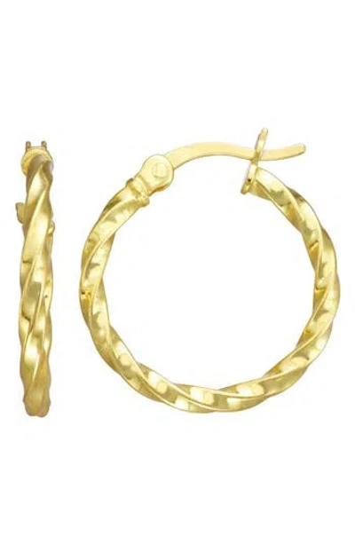 Fzn Twist Hoop Earrings In Gold