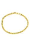 Fzn Wheat Chain Bracelet In Yellow
