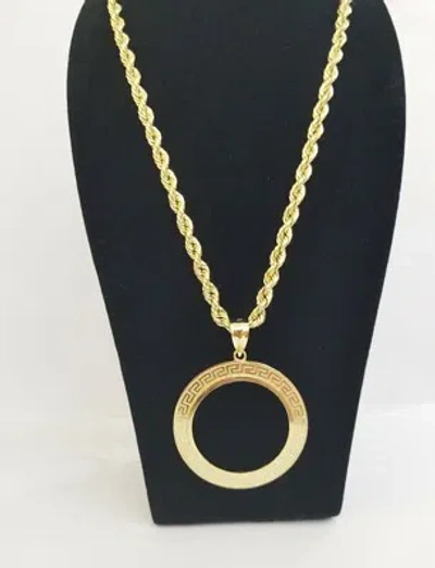 Pre-owned G&d Real 14k Gold Basel Charm ,beautiful Circular Yellow Gold Pendent,14kt