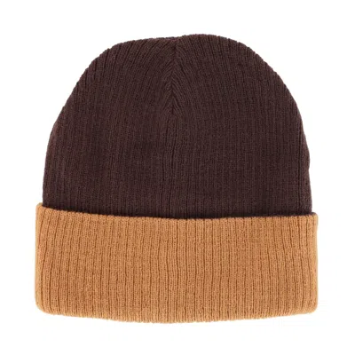 G & S Originals Men's Wool Blend Reversible Knit Winter Hat In Brown