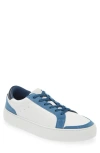 G Brown Dynamic Low Top Sneaker In White/ Blue