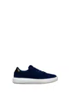 G Brown Puff Knit Low Top Sneaker In Blue