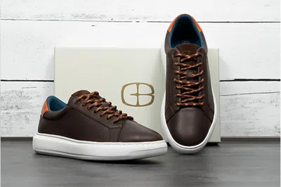 G Brown Men's The Puff Sneaker In Chocolate Calf In Multi