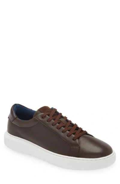 G Brown Puff Low Top Leather Sneaker