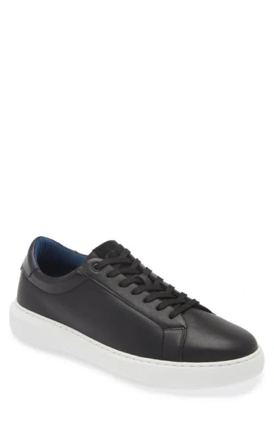 G Brown Puff Low Top Leather Sneaker In Black
