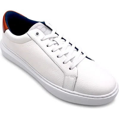 G Brown Puff Sneaker In White/red