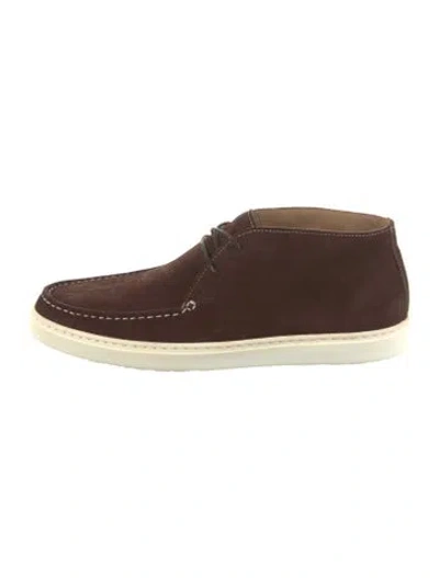 Pre-owned G Brown Suede Lace-up Boots In Brown