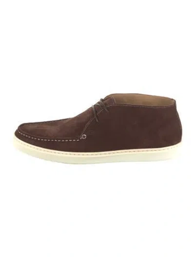 Pre-owned G Brown Suede Lace-up Boots In Brown