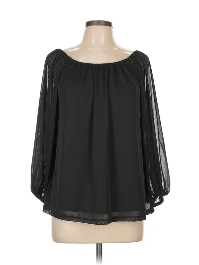Pre-owned G By Giuliana Rancic 3/4 Sleeve Blouse In Black