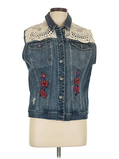 Pre-owned G By Giuliana Rancic Denim Vest In Blue
