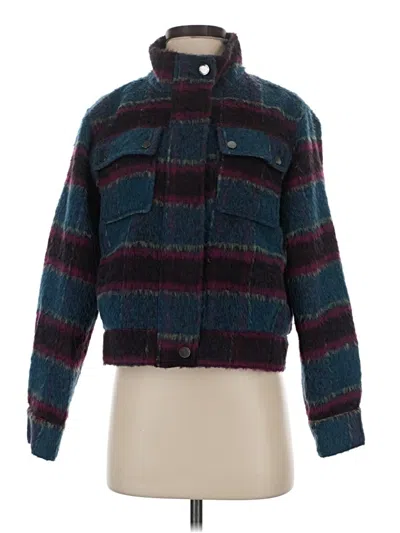 Pre-owned G By Giuliana Rancic Faux Fur Jacket In Purple