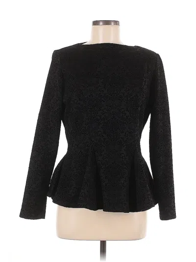 Pre-owned G By Giuliana Rancic Long Sleeve Blouse In Black