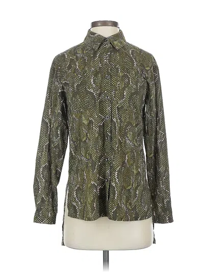 Pre-owned G By Giuliana Rancic Long Sleeve Blouse In Green