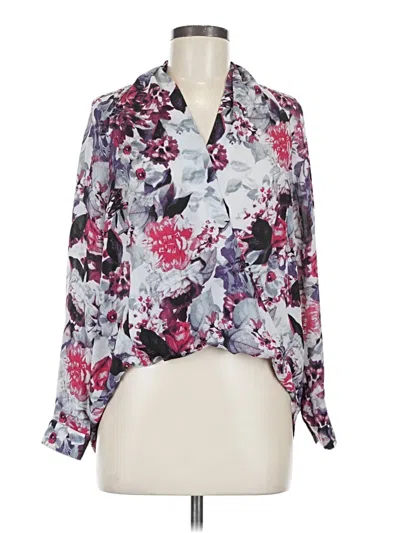Pre-owned G By Giuliana Rancic Long Sleeve Blouse In Purple