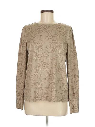 Pre-owned G By Giuliana Rancic Long Sleeve T-shirt In Brown
