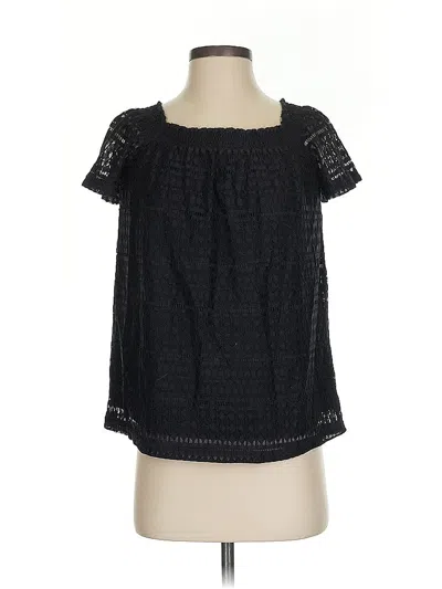 Pre-owned G By Giuliana Rancic Short Sleeve Blouse In Black