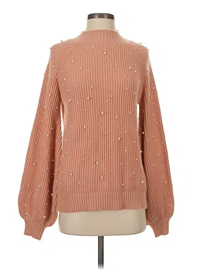 Pre-owned G By Giuliana Rancic Turtleneck Sweater In Tan