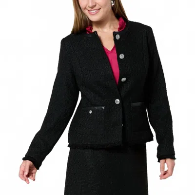 G By Giuliana Timeless Tweed Jacket In Black