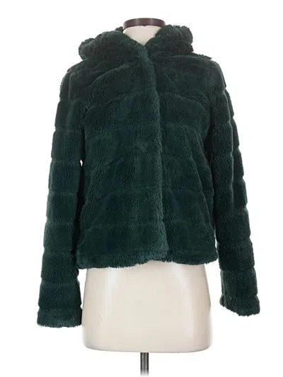 Pre-owned G By Guess Faux Fur Jacket In Green
