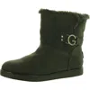 G By Guess Ggalessa Womens Faux Leather Faux Fur Winter & Snow Boots In Green