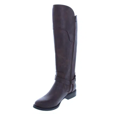 G By Guess Harson Womens Faux Leather Riding Over-the-knee Boots In Brown