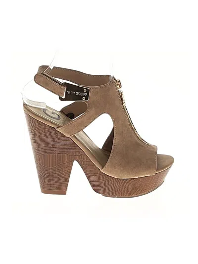 Pre-owned G By Guess Wedges In Brown