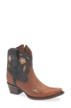 G Circle G Floral Embroidery Western Boot In Brown