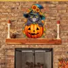 G. Debrekht Black Cat Pumpkin Holiday Door Decor By