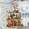 G. Debrekht Carousel Bunny With Toys Wooden Ornaments By