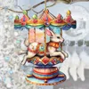G. Debrekht Carousel Bunny Wooden Ornaments By