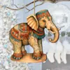 G. Debrekht Carousel Elephant Wooden Ornaments By
