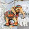 G. Debrekht Carousel Elephant Wooden Ornaments By