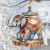 G. Debrekht Carousel Elephant Wooden Ornaments By