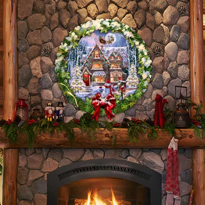 G. Debrekht Christmas House Holiday Door Decor By D. Gelsinger In Multi
