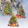 G. Debrekht Christmas Tree Decorative Wooden Christmas Ornaments Set Of 3 By