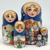 G. Debrekht Designocracy Fairy Tale 5-piece Russian Matryoshka Wooden Nested Dolls Set