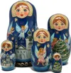 G. Debrekht Designocracy Guardian Angels 5-piece Russian Matryoshka Stacking Dolls Set