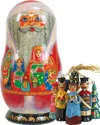 G. Debrekht Designocracy Russian Matryoshka Wooden Matreshkas Ornament Doll Set