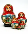G. Debrekht Designocracy Snowman 5-piece Russian Matryoshka Wooden Nested Dolls Set