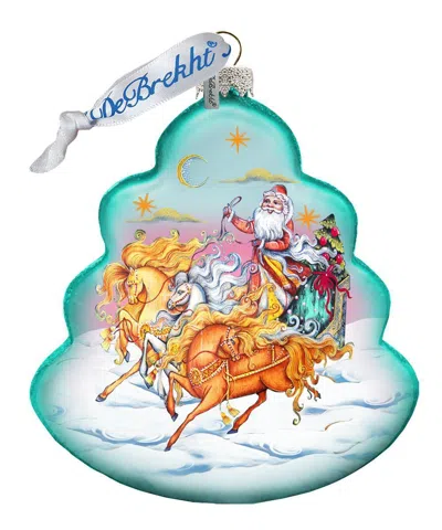 G. Debrekht Designocracy Troika Tree Glass Ornament Holiday Splendor By G Debrekht In Blue