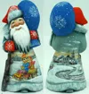 G. Debrekht Designocracy Woodcarved Handpainted Joy Old World Santa By