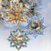 G. Debrekht Forest Animals Snowflake Wooden Christmas Ornaments Set Of 3 By