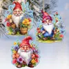 G. Debrekht Garden Gnomes Decorative Wooden Christmas Ornaments Set Of 3 By