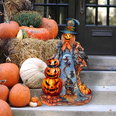 G. Debrekht Halloween Pumpkin Holiday Door Decor By  In Multi