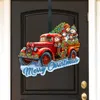 G. Debrekht Merry Christmas Snowman Family Truck Door Hanger By