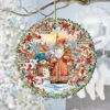 G. Debrekht Merry Christmas Wreath Wooden Ornaments By