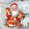 G. Debrekht Merry Delivery Santa With Gifts Wooden Ornaments By
